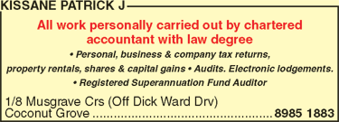 Kissane Patrick J - Accountants Canberra 2