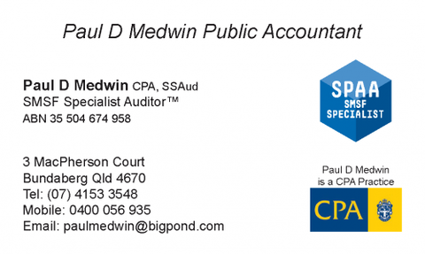 Paul D Medwin FCPA SSAud - Accountants Canberra 1