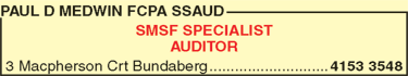Paul D Medwin FCPA SSAud - Accountants Canberra 2