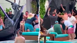 Terrifying scene unfolds as metal cabana frame crashes into packed casino pool area Accountants Canberra